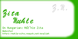 zita muhle business card